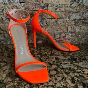 Stuart Weitzman Nudistcurve 100 Sandal in Orange